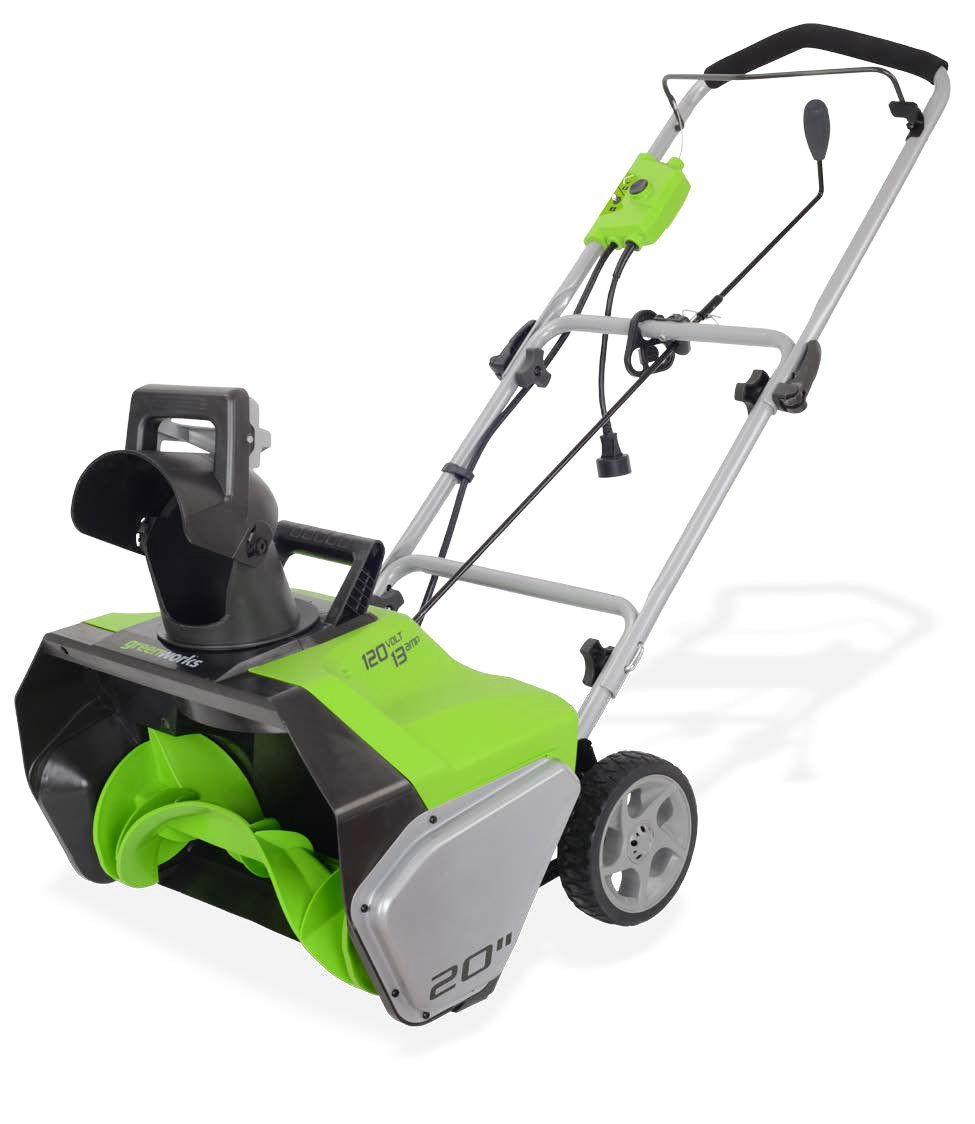 GreenWorks Amp Corded Snow Thrower with Light Kit