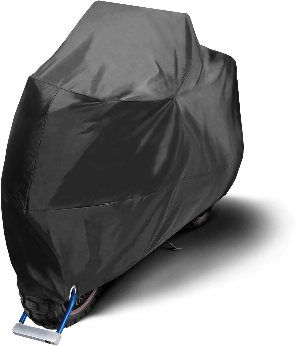Motorcycle Cover 210D Nylon Waterproof Motorbike Cover Heavy Duty Anti Dust Rain UV Indoor Outdoor Protective Breathable Cover with Storage Bag