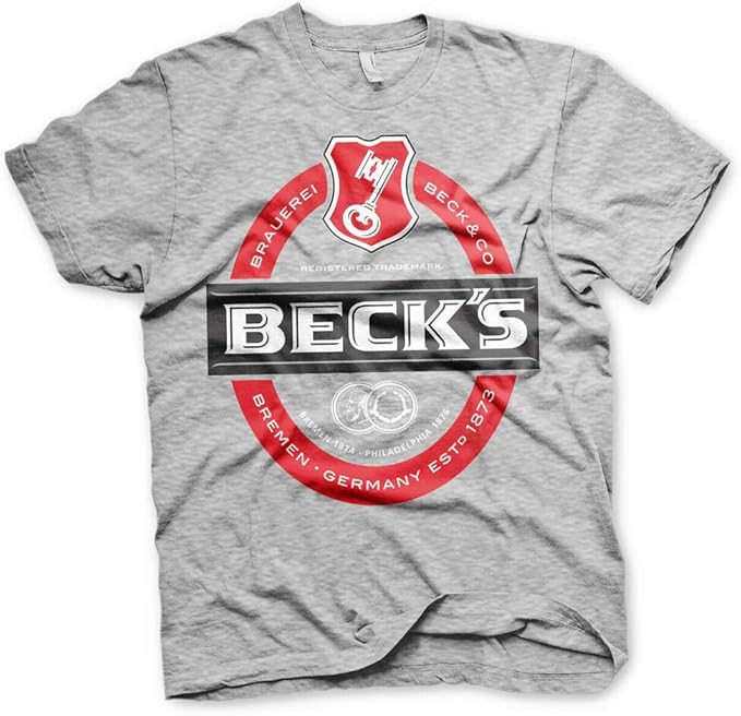 Becks Beer Brewery Bremen Germany Est 1873 Men T Shirt Grey Amazon De Bekleidung