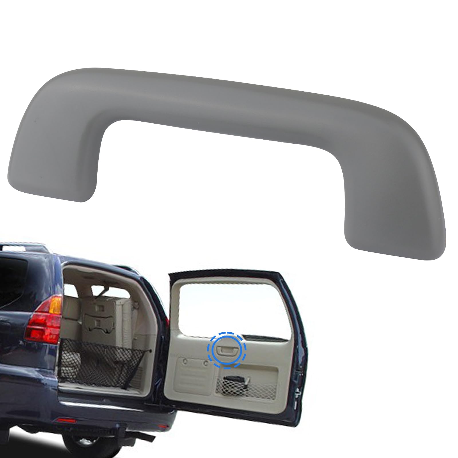 Photo 1 of Osompar Interior Rear Door Assist Handle with Clip Plug(Light Gray) Compatible with Lexus GX470 2003 2004 2005 2006 2007 2008 2009 Replaces 74610-13011-B1 74612-13010-B1
