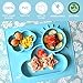 Non-Slip Placemat for Babies, Toddlers, and Kids – 100% Food-Grade Silicone Baby Feeding Plate – BPA- Free, Microwave and Dishwasher Safe – Table Suction Eating Mat for Ages 6 Months and Up by Osho