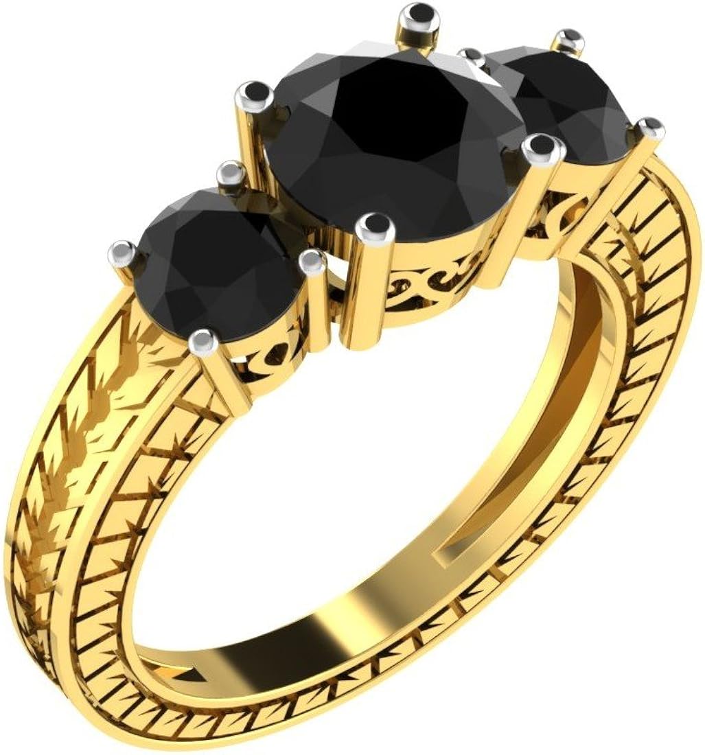 2.07 Ct Real Diamond Ring in 18KT Gold for women Amazon.co.uk Jewellery