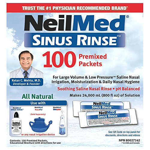 Neilmed Sinus Rinse Refill Packets, 100 Ct - coolthings.us