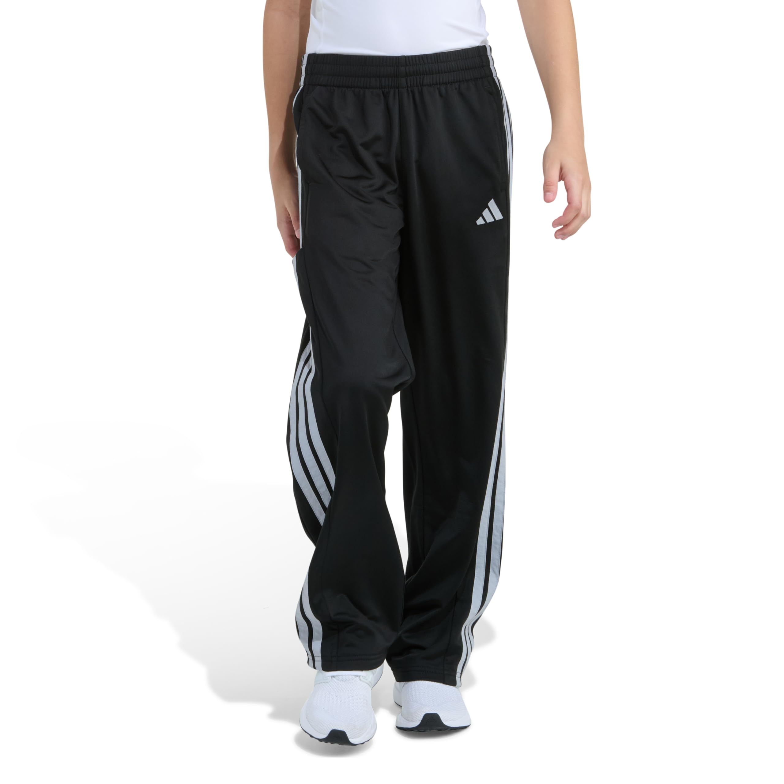 Adidas Boys Elastic Waistband World Cup 3-Stripe Sport Pant, Black with Grey, XL(18/20) Image