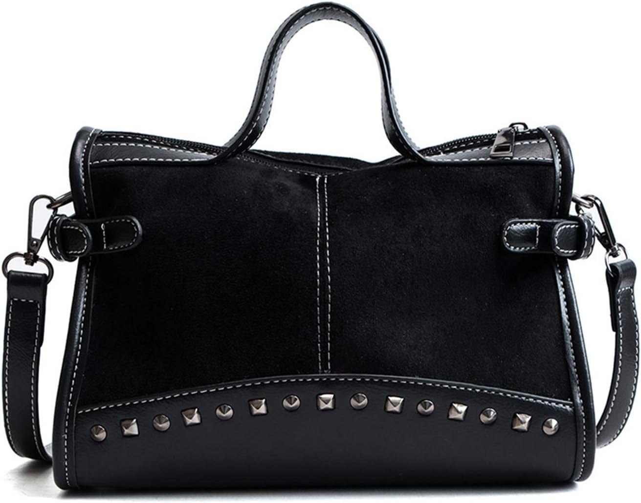 Women Handbags Fashion Design Shoulder Bag Matte Rivet Top Handle Crossbody Bag