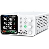 WANPTEK DC Power Supply Variable 0&ndash;30V 0&ndash;10A, Adjustable Switching Regulated Bench Power Supply with Memory Preset, Lock Key, OCP Protection, USB Fast Charging for Laboratory/Electronic Repair