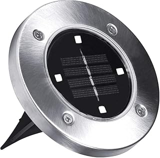 MediaShop LED Solar Disk Lights Ø 11,5 cm silber 4er-Set (M16943)