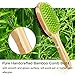 Dog Bath Massage Brush for Dog Cat Shower Grooming, Double Sided Silicone Pin Bristle Bamboo Comb Remove Loose Dirt Shedding Hair for Short Medium Long Hair Pet