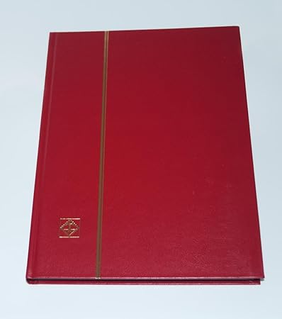 'Leuchtturm Briefmarkenalbum DIN A4, 32 schwarze Seiten, non-padded, rot