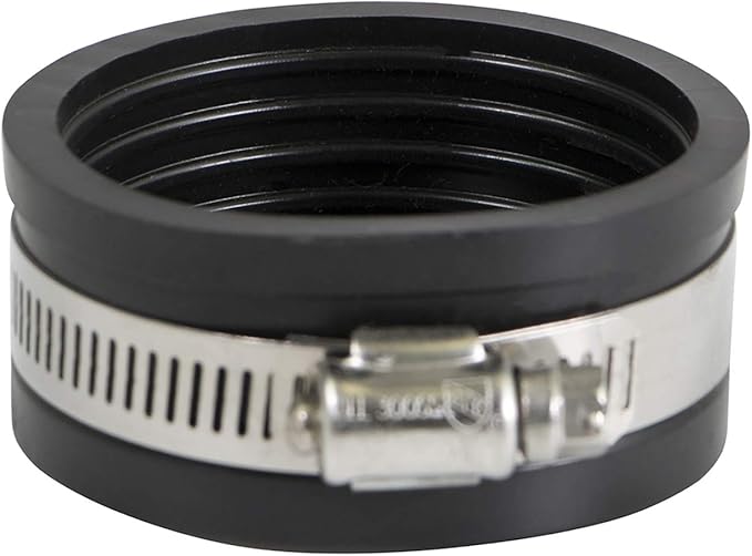 EVERCONNECT 39334 Flexible PVC Pipe Cap with Stainless Steel Clamps, 1