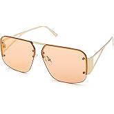 Pro Acme Aviator Sunglasses Women Men Trendy Rimless Frame Retro Square Shades Large Metal Sun Glasses