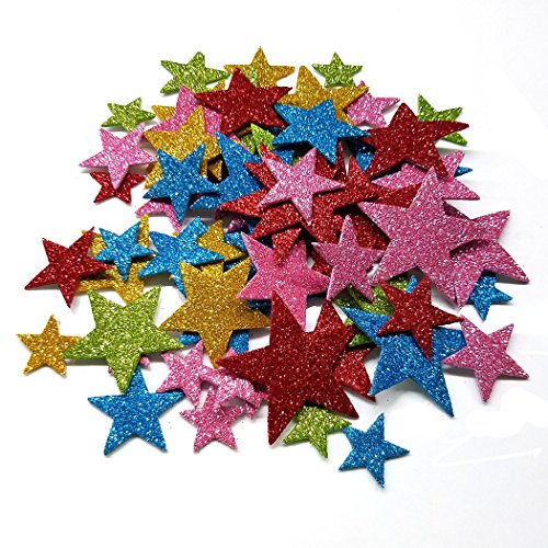 Aoyoho Multicolor Self Adhesive Star Shape Foam Stickers For Christmas New Year Rom Decorate(Approx 340pcs)