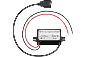 KLNUOXJ DC 12V/24V to DC 5V 3A 15W USB Buck Converter Adapter Step Down Module(1)