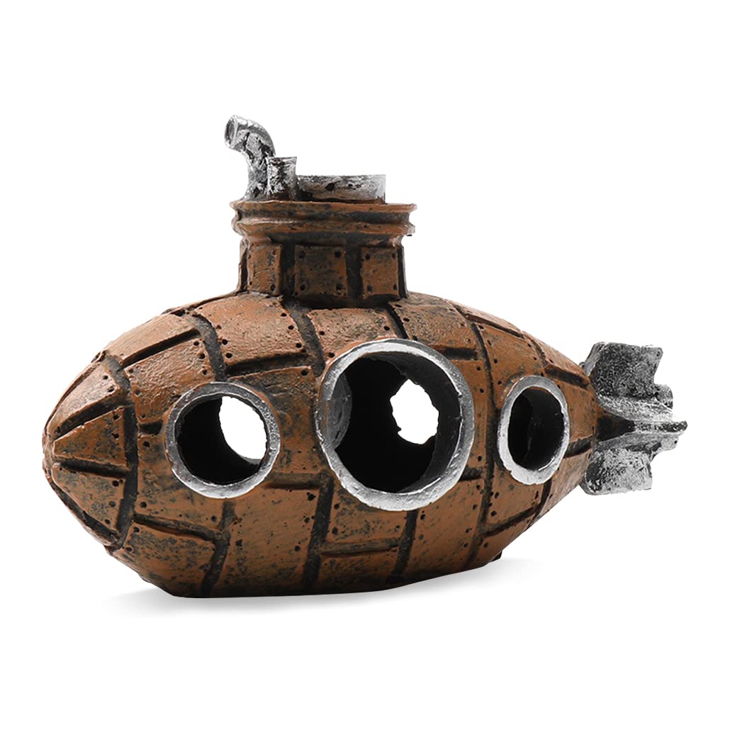 KyeeaDIY Fish Tank Decorations Aquarium Decoration Fish Tank Resin Combat Aircraft Ornament Fish Tank Resin Fish Hide Cave Decorations