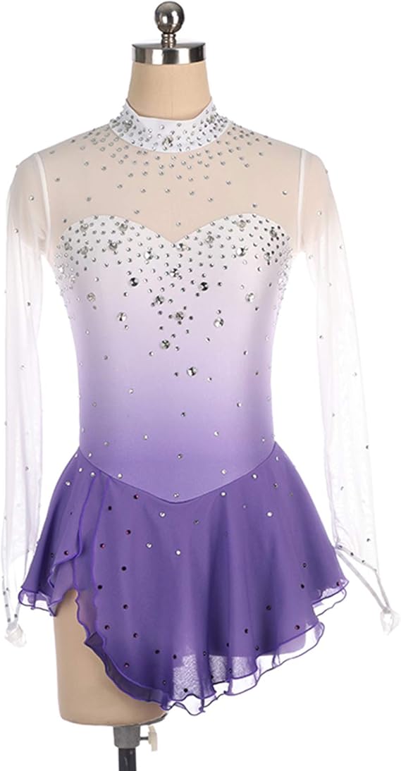 JTKDL Figure skating dress ice skating skirt for girls women children