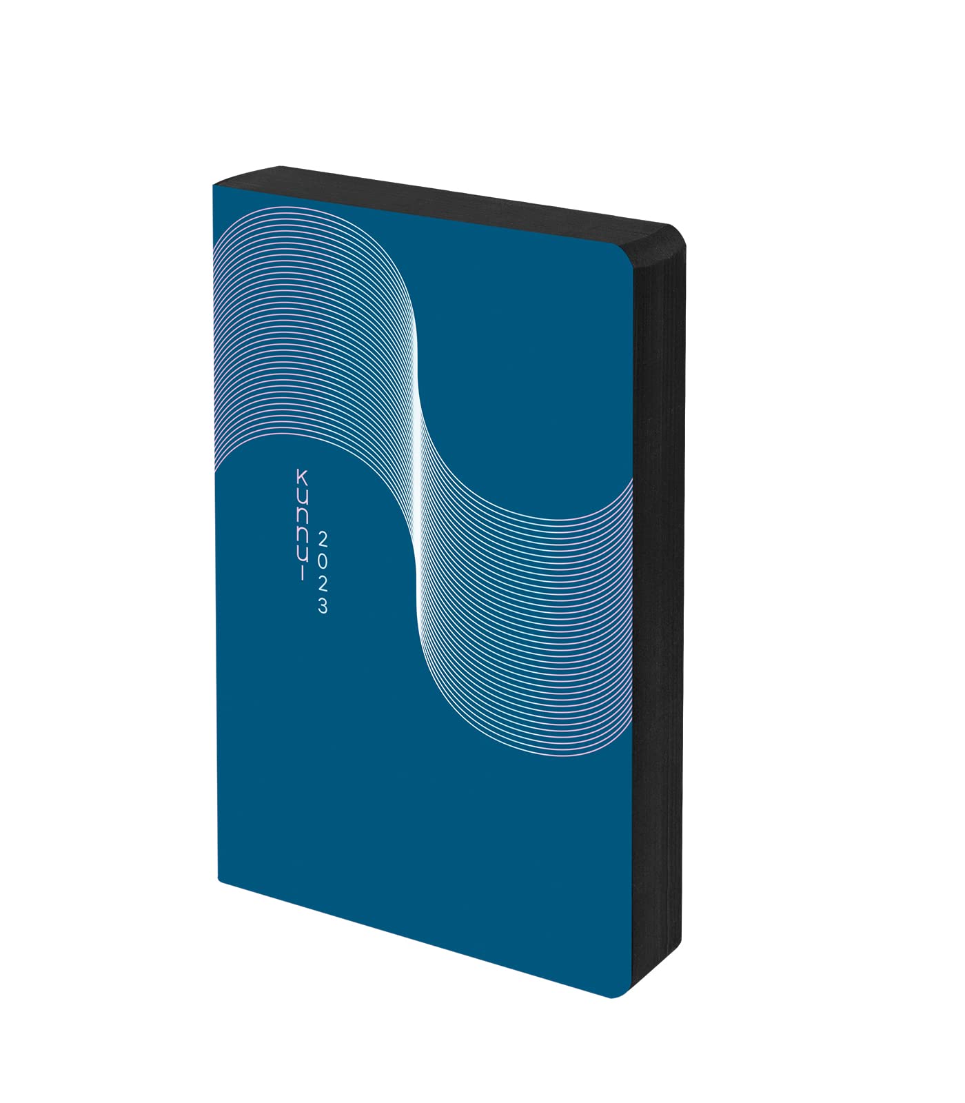 Kunnui - Agenda January 2023 December 2023 - Bonded Leather - Day Page - Size 15 x 21 (A5) - Bilingual: Spanish - English - Ocean Twist