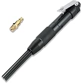 FLKQC Compact Air Needle Scaler, 1/4" Air Powered Rust Cleaner | 90psi Needle Scaler for Removing Lag Rust Paint and Dirt, 12 Needle