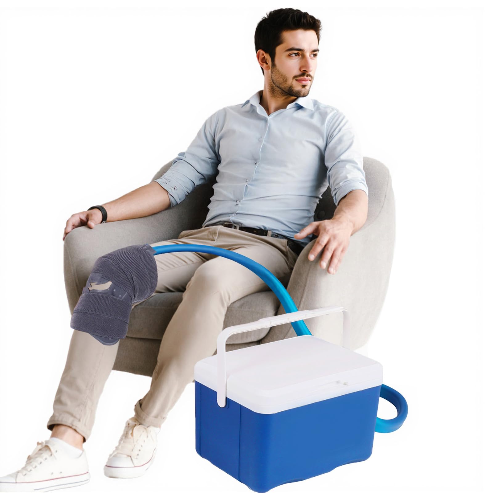 Photo 1 of *MISSING PARTS UNKNOWN*
Cold Therapy Machine Ice Therapy System for Knee and Shoulder After Surgery, Cryotherapy Machine with Flow Speed Controller & Universal Cold Pad, 8L