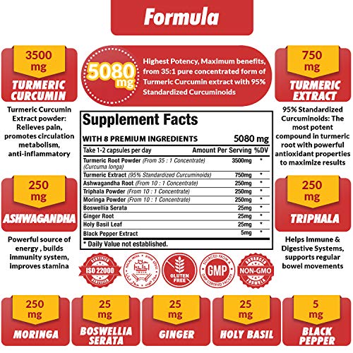 Super Strength Curcumin Turmeric 3500mg Tablets With Ginger, Boswellia & Black Pepper – UK Made