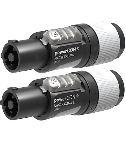 Amazon.com: 2 Neutrik NAC3FXXB-W-L Powercon Cable End Power Out