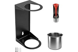 Wall Mount Oil Funnel Holder, Removable, Leak Proof, Organizer Storage Rack with Removable Collection Cups, Oil Funnels Kit O