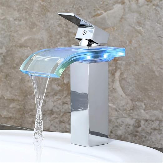 AYMAYO Waschtischarmatur Badarmatur Becken Wasserhahn Drei-Farben