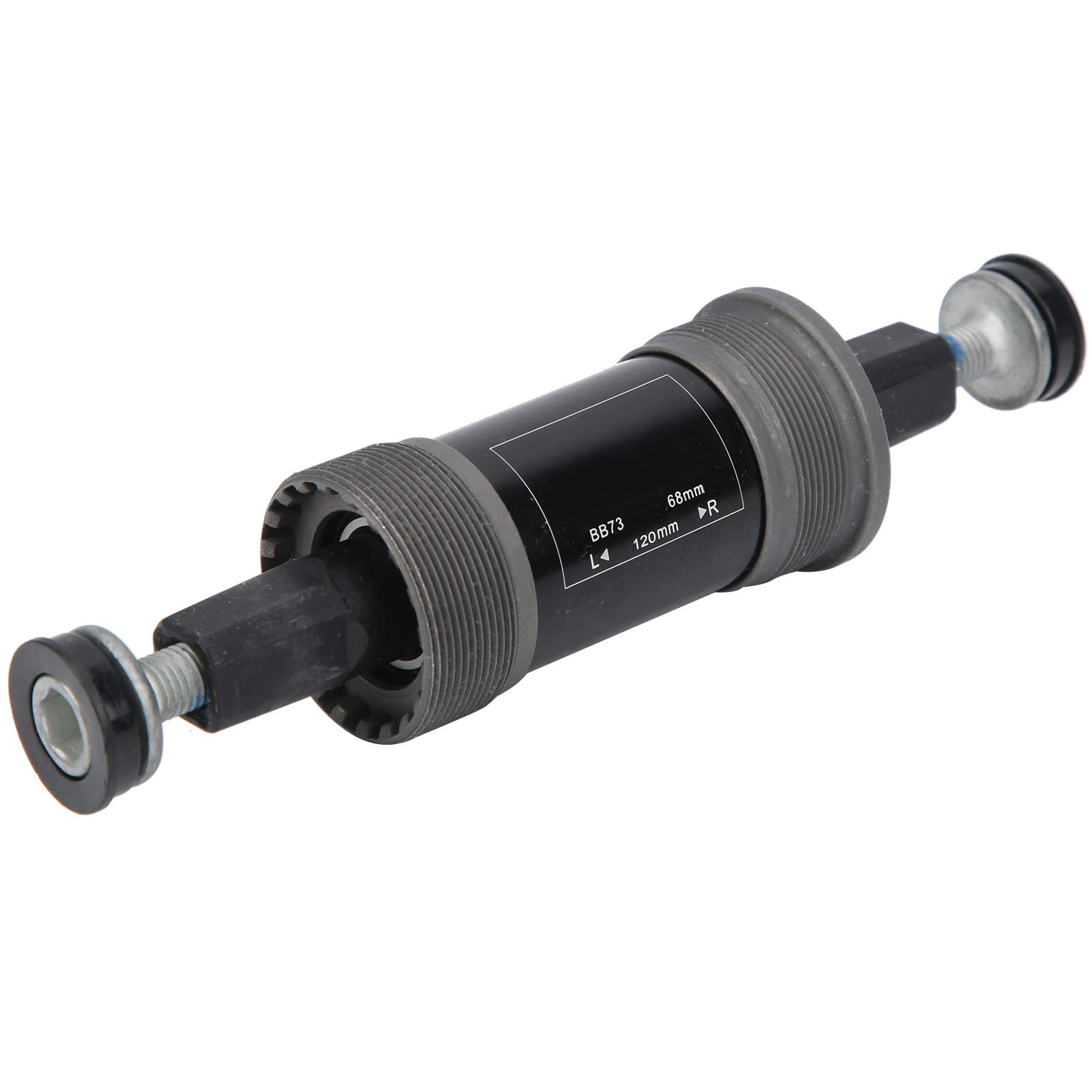 Bnineteenteam Mountain Bike Bottom Bracket, Durable Metal with Water Proof Screws, Square Taper Bottom Bracket 120mm for Cyclists and Trail Riders in Wet Conditions