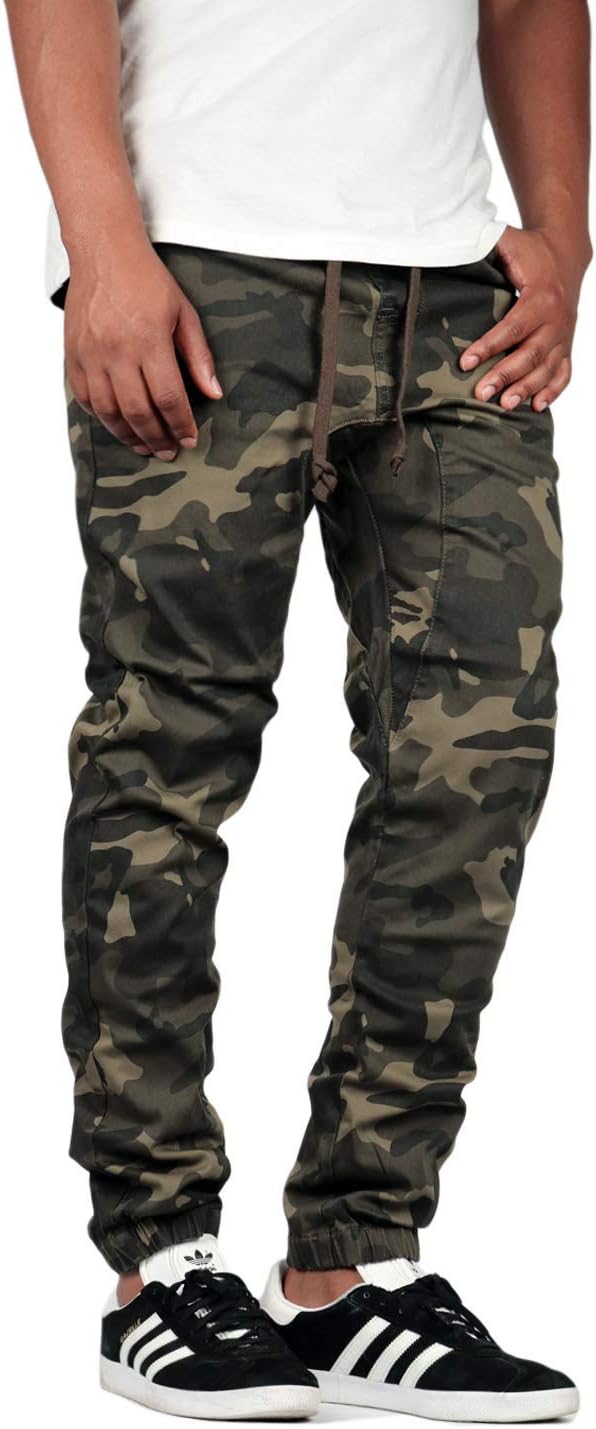 Mersenne Men's Twill Drop Crotch Jogger Pants
