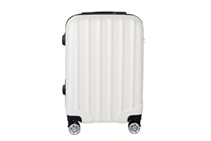 Mala de Viagem de Bordo Silent Noronha 10kg - Padrão ANAC | Rígida em ABS | 4 Rodas Duplas 360° | Cadeado Numérico Integrado | Leve e Resistente (Branco)