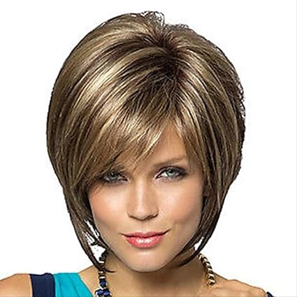 Party Wigwomen Synthetic Hair Wig Bob Haircut Pixie Style Blonde