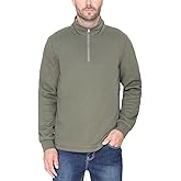 BC Clothing Men’s Bonded Fleece Lined Body Lined Quarter Zip Pullover Top (US, Alpha, XX-Large, Regular, Regular, BLUE)