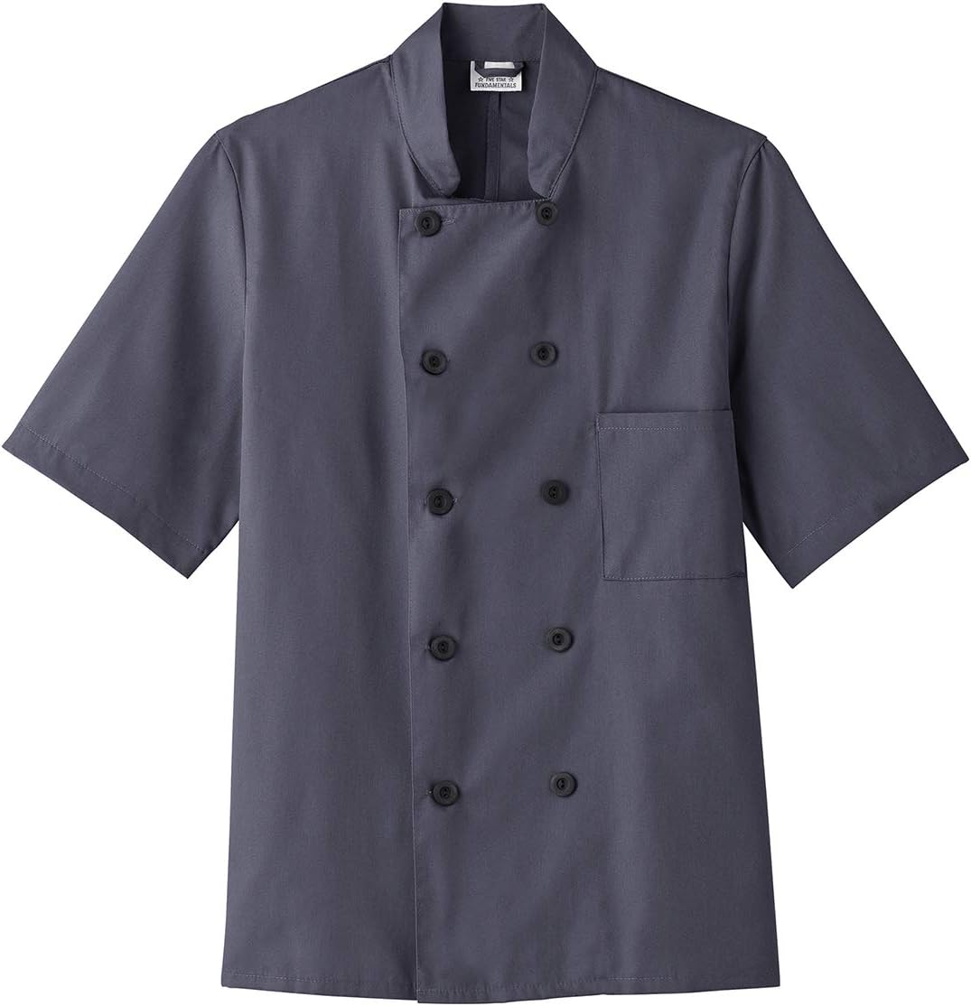Five Star Chef Apparel 18025 Unisex Short Sleeve Chef Coat