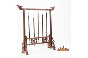 Easyou Chinese Japanese Calligrapghy Rosewood Brush Hanger Drawing Brush Holder (10pins)