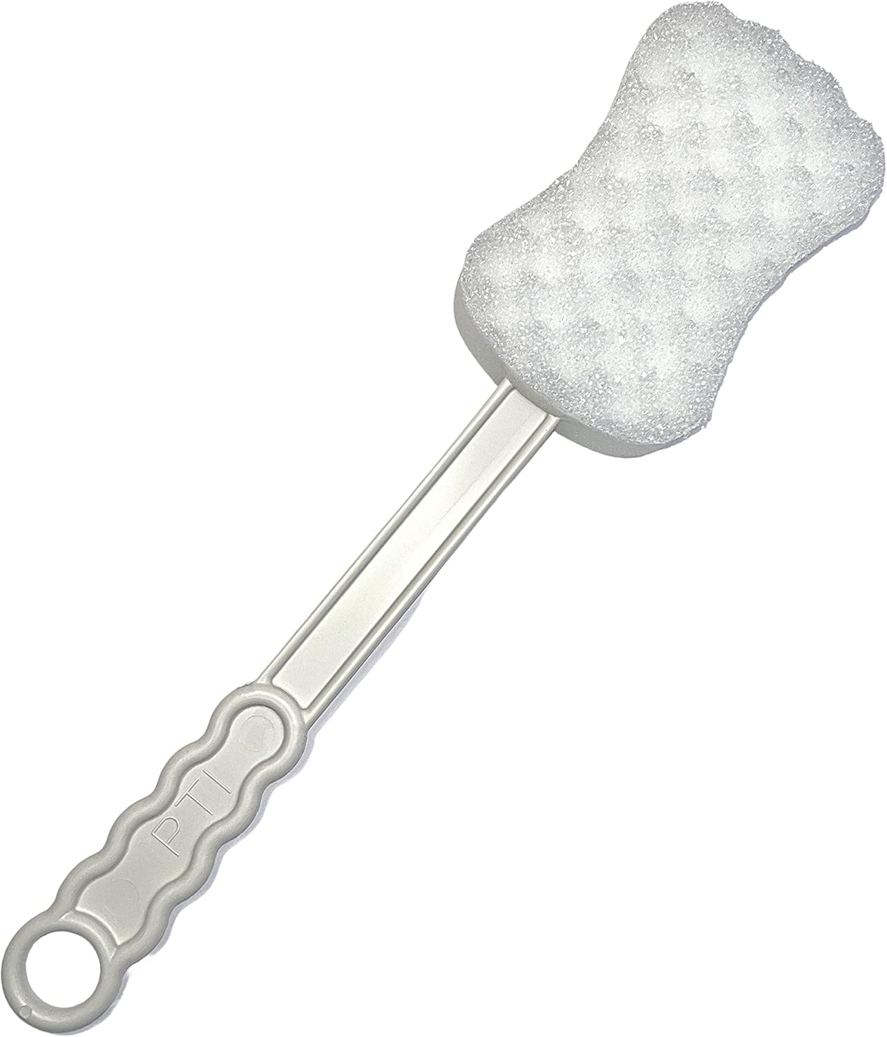 Hampine Long Handled Back Body Scrubber with Exfoliating Double Sided Sponge.