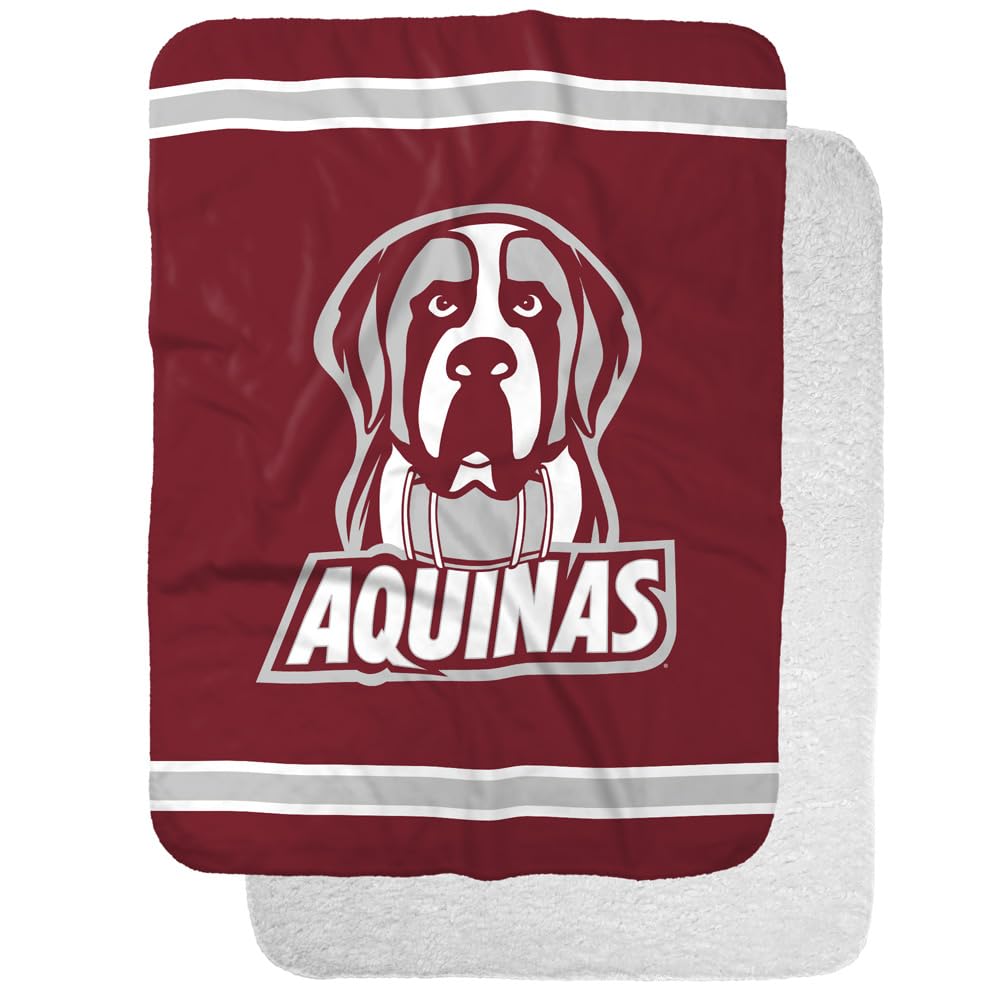 Aquinas College Saints Primary Logo Stripes Sherpa