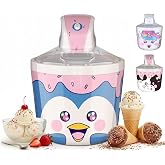 Penguin Electric Ice Cream Maker Machine for Kids &ndash; Countertop Soft Serve | A fun kids ice cream maker machine for homemade soft serve, sorbet, gelato &amp; frozen yogurt. 1.2 qt small easy to use &amp; clean