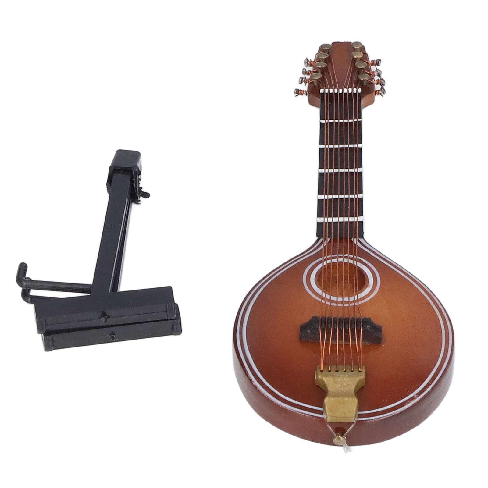Dilwe Mini Mandolin Instrument,8 Strings Mandolin Model,Mini Portable Wood Musical Instrument for Gifts Home DecorationAccessory toysToy of ornament