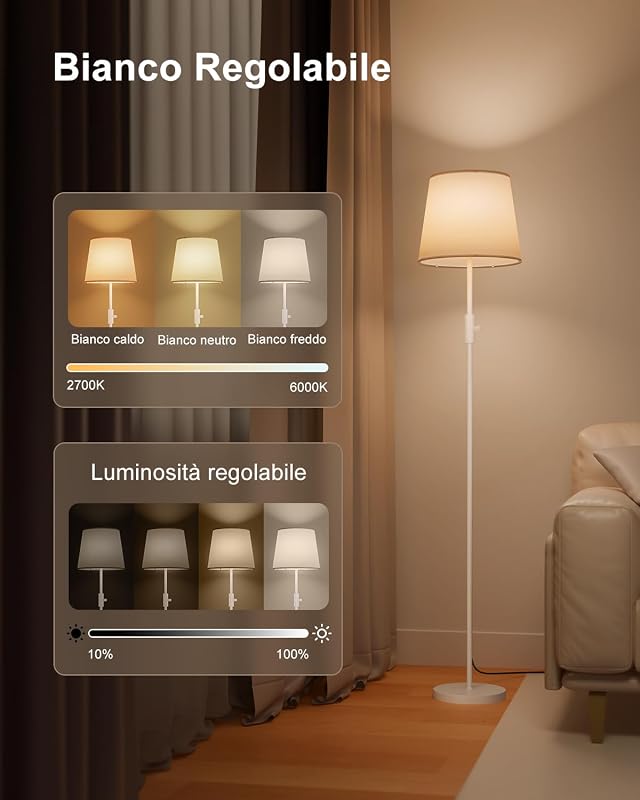 Lampada Da Terra Intelligente Per Soggiorno Cambio Colore RGB