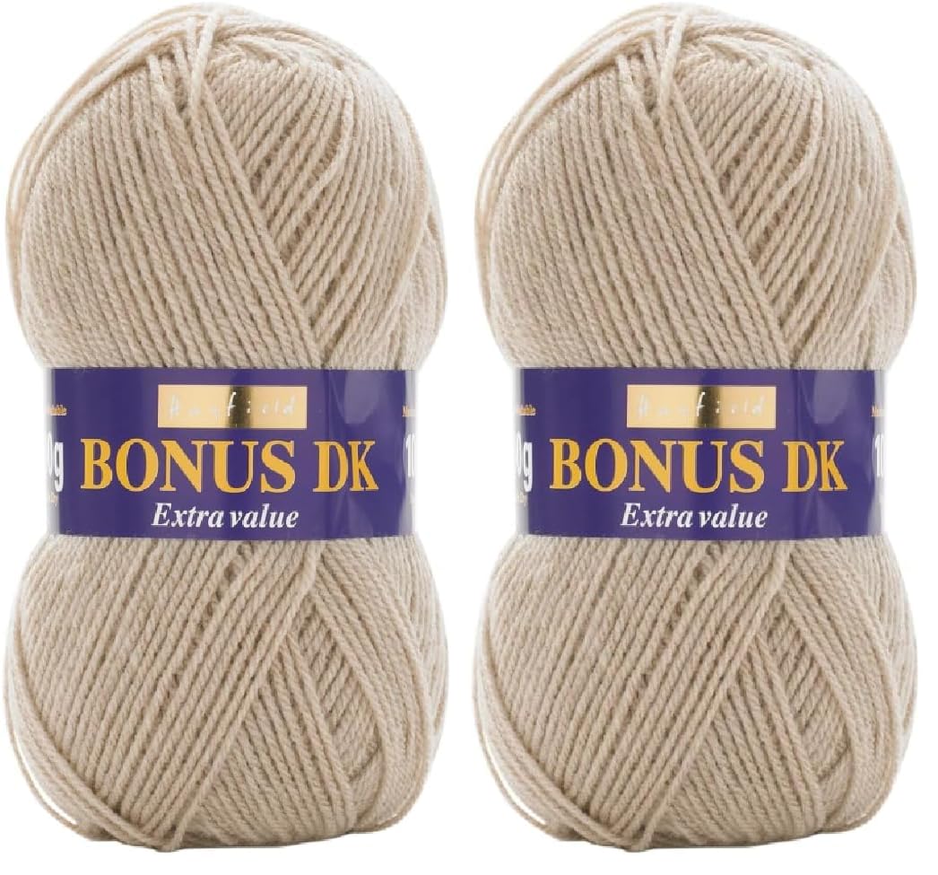Sirdar Hayfield Bonus DK Double Knitting, Oatmeal (964), 100g (Pack of 2)