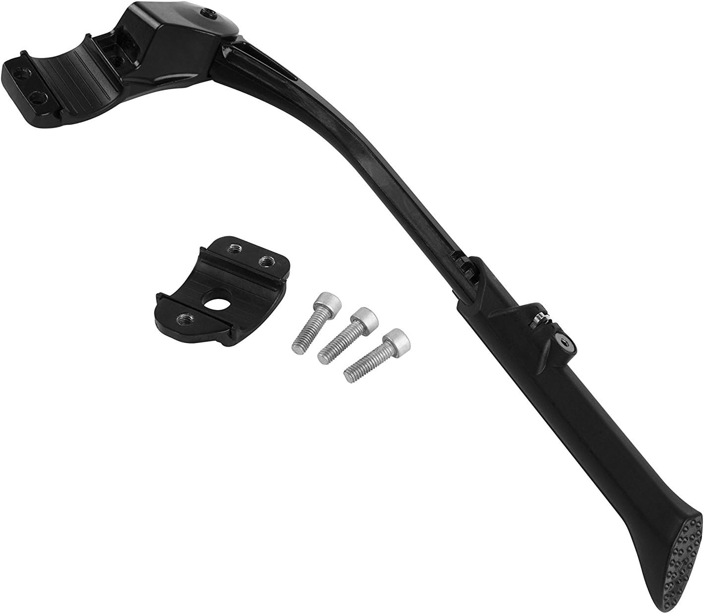 BV Bike Kickstand - Alloy Adjustable Height Rear Side Bicycle Kick Stand, for 24" - 28" Mountain Bike/Road Bike/BMX/MTB (Black) : Sports & Outdoors