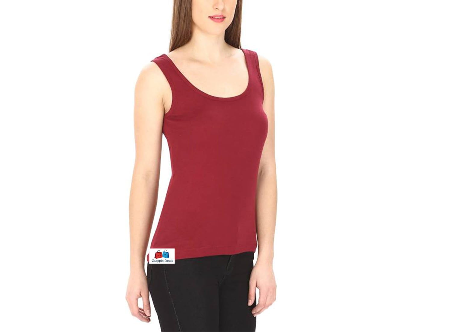 grapple deals cotton spaghetti straps camisole tank top wire less easy to fit for women.