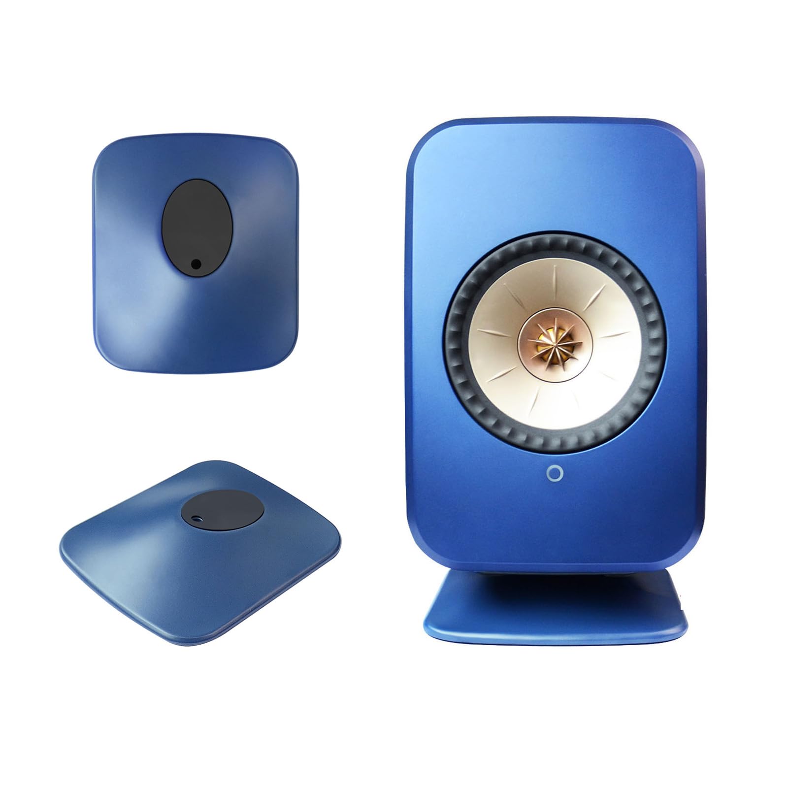 EUGOOCX 2PCS Desktop Speaker Stands for KEF LSX II/LSX II LT Wireless Bookshelf Speakers, Surround Sound Monitor Audio Speaker Desk Holder TV & Home Cinema Accessories (Blue)