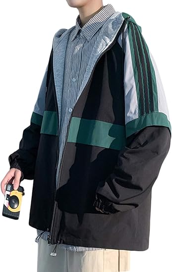 Amazon ｄｍｂｉｎｓｈｕｎ ブルゾン メンズ ジャケット リバーシブル アウター ゆったり トラックジャケット フード付き 防風 ジャンパー 大きいサイズ ウインドブレーカー 両面着 おしゃれ 春 秋 コート ジャケット 通販