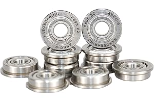KABOBEARING F695ZZ Flanged Ball Bearing ABEC-9 5x13x4mm Double Metal Sealed (GCr15) Chrome Steel Bearings F695ZZ for 3D Printer 10pcs