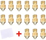 15PCS 3D Printer Nozzles MK8 Nozzle 0.4mm 0.6mm 0.8mm 1.0mm Extruder Print Head with Storage Box for 3D Printer Makerbot Creality CR-10
