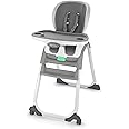 Ingenuity Full Course SmartClean 6-in-1 High Chair – SmartClean EVA Foam, 5 Point Safety Harness, 2 Dishwasher Safe Trays – Slate