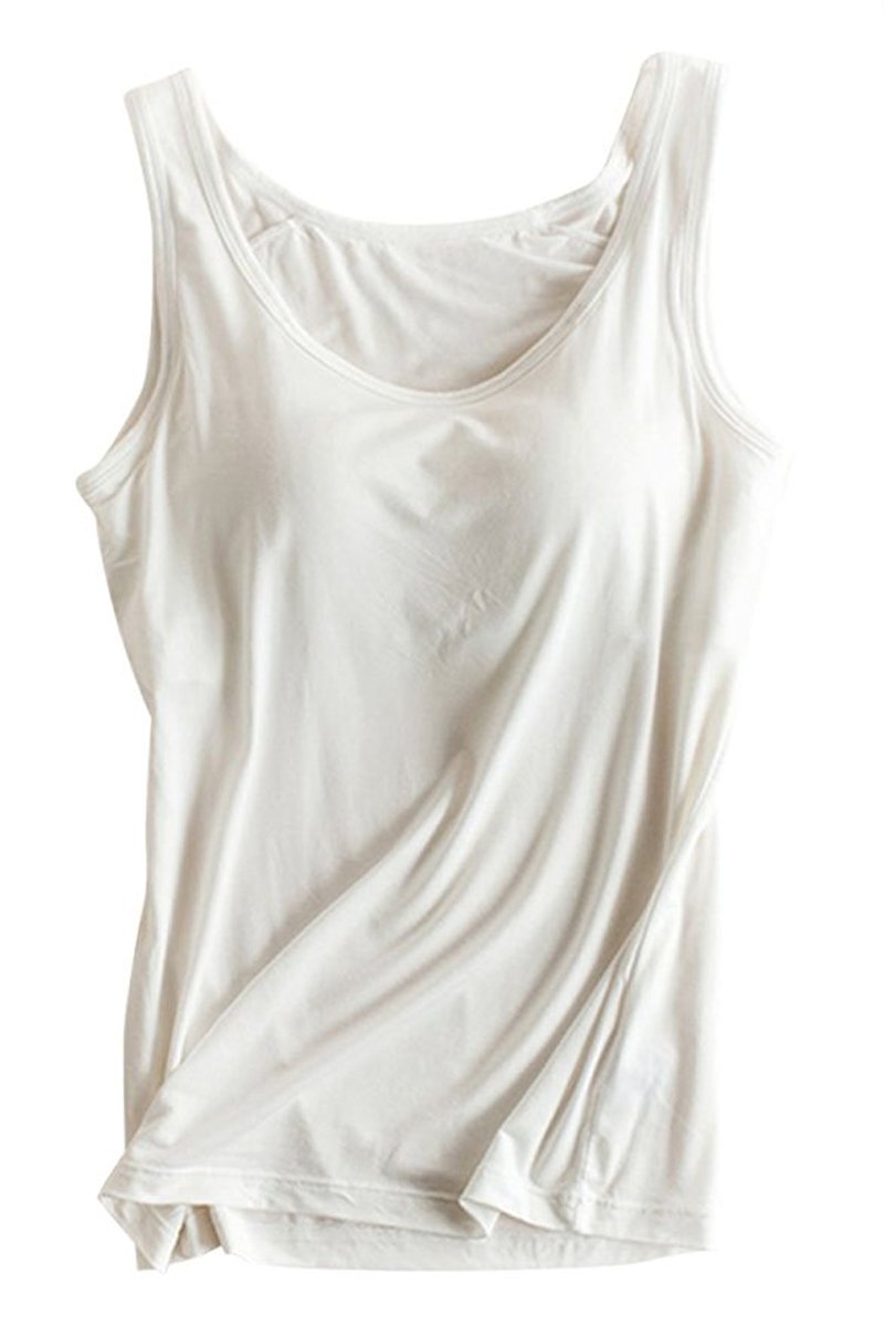 FOURSTEEDS Womens Tank Top Padded Built in Bra