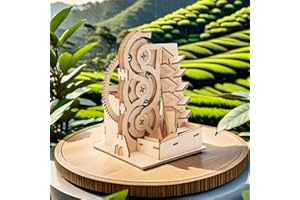 DDLONGDD Birthday Gifts Wooden Marble Track Construction Kit Fun and Educational Building Blocks Toy for Kids, Solar-Powered, Ideal STEM Toy for Boys and Girls, with Multiple Tracks and Endless Possibilities