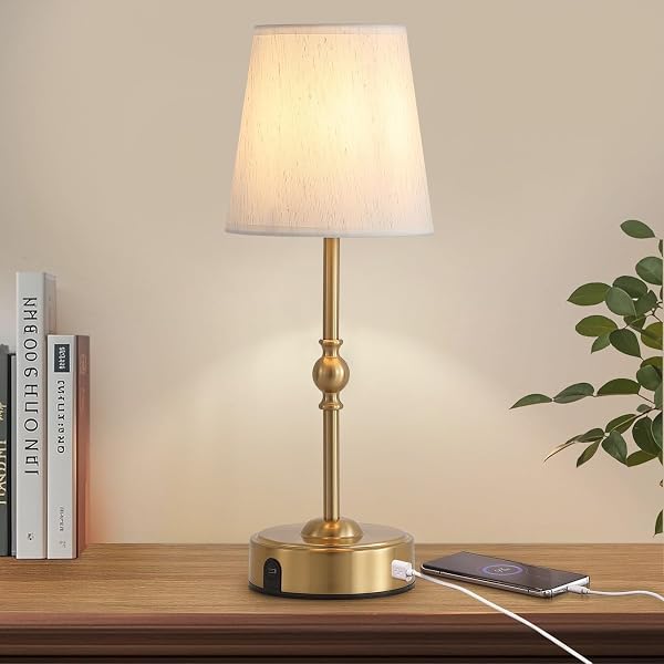 MEIXISUE CORDLESS RECHARGEABLE LED TABLE LAMP WITH DIMMER,NIGHTSTAND...