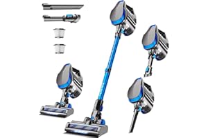 FABULETTA Cordless Vacuum Cleaner with 29.6V Strong Brushless Motor, 50 mins Runtime Detachable Battery, 3 Suction Modes Wireless Stick Vacuum for Home, Floor, Carpet and Pet Hair